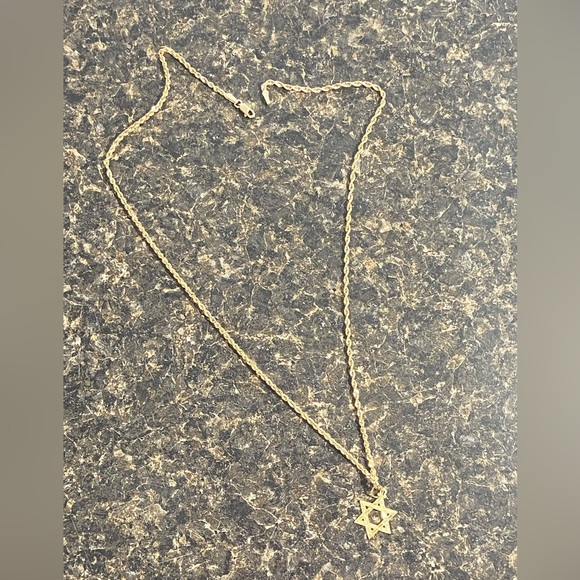 REAL 2mm 10k ROPE GOLD CHAIN 20 INCHES & AND REAL 14k STAR OF DAVID ✡️ STAMPED - Picture 6 of 16